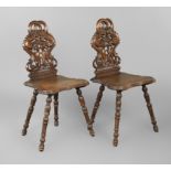 Pair of Historicism board chairs