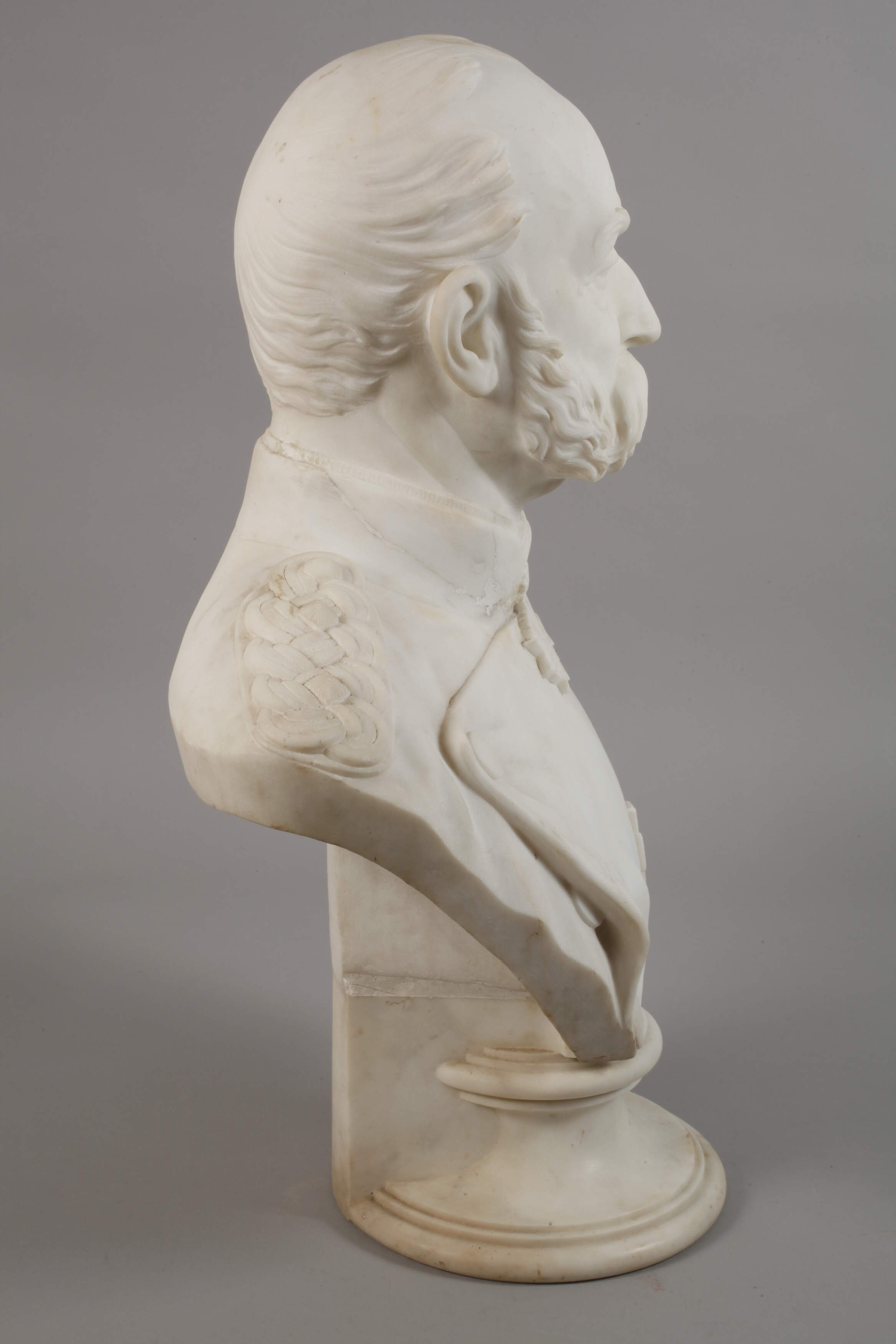 Emil Steiner, marble bust of Albert of Saxony - Image 4 of 9