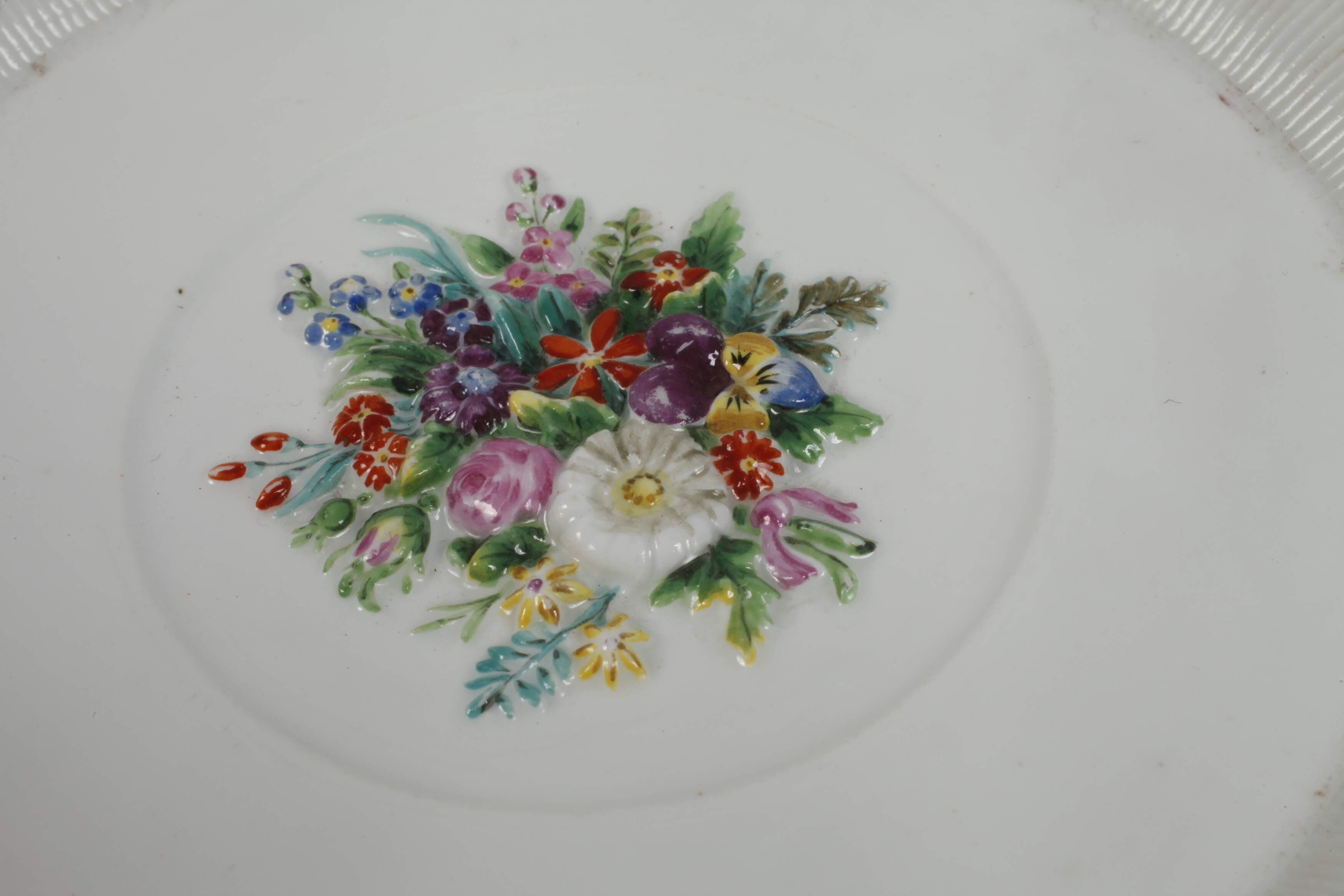 Meissen "Pressed Glass Pattern" cup and plate, - Image 4 of 6