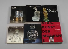 Sechs Bände Fachliteratur Glas