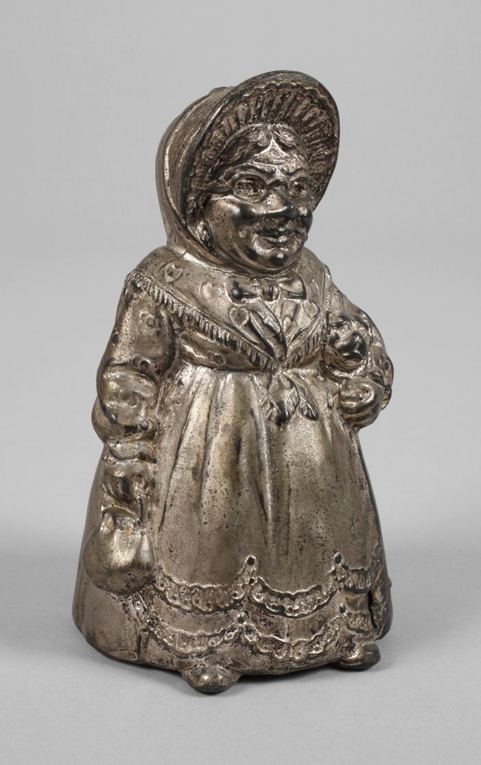 Money box as a woman with a dog
