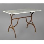 Garden table with marble top