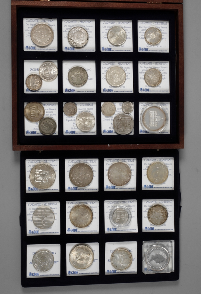 Convolute of silver coins and medals