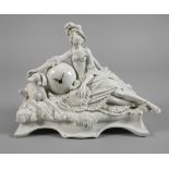 Meissen "Clock Case with Huntress and Hound"