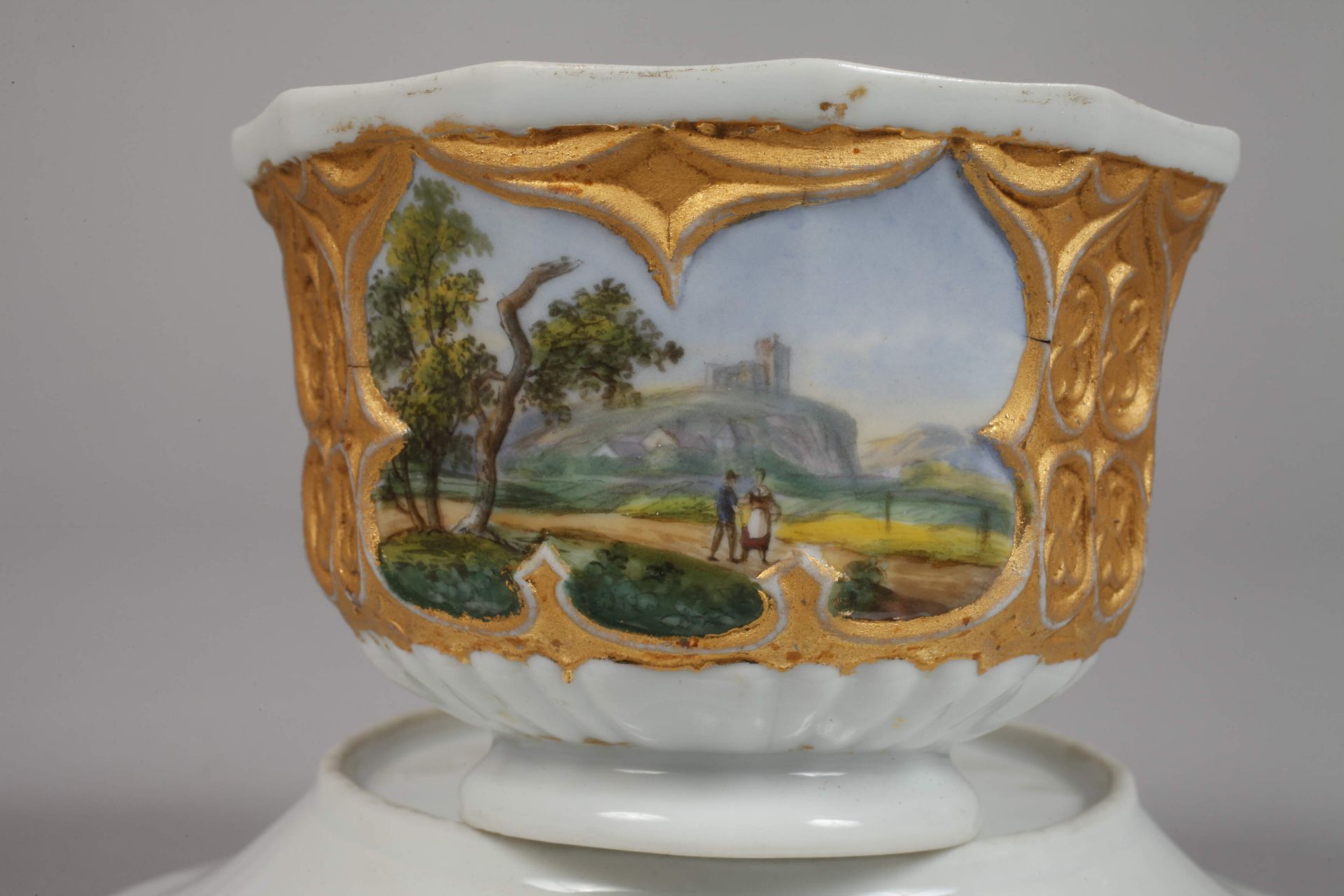 Meissen view cup Saxon Switzerland - Image 5 of 6