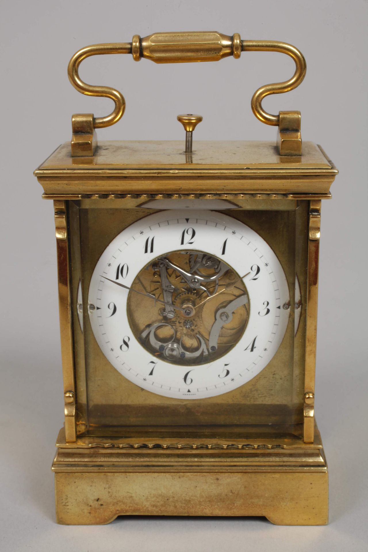 Skeletonised table clock Anton Heckel Vienna - Image 2 of 7