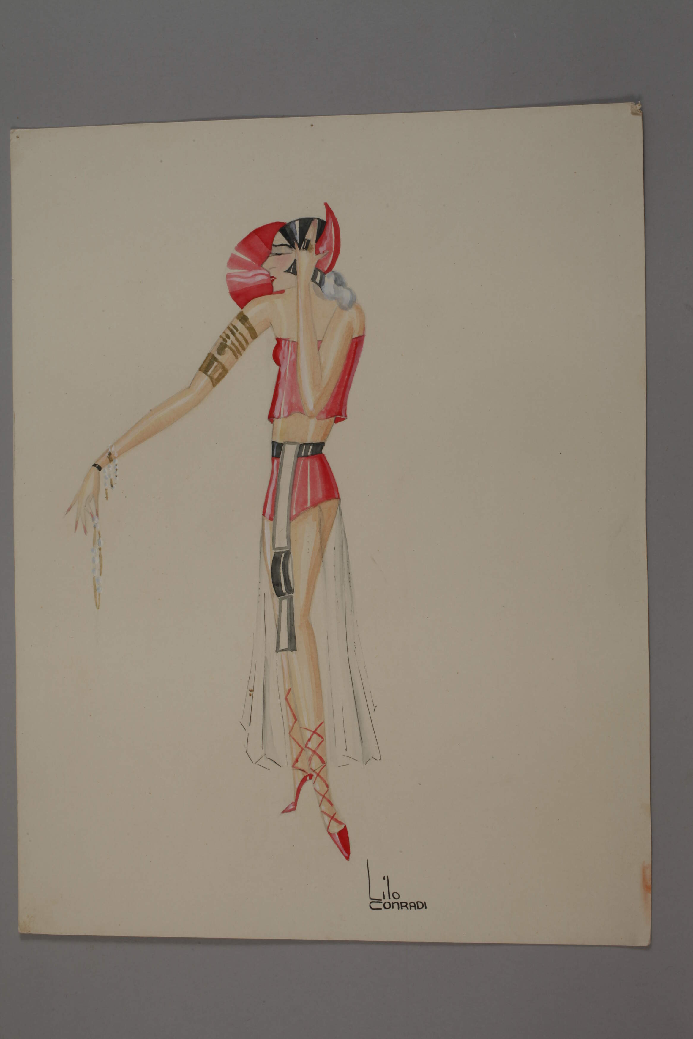 Lilo Conradi, pair of art deco fashion designs - Image 3 of 4