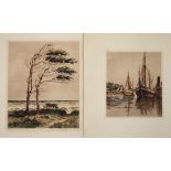 Ulrich Sager, pair of etchings Baltic Sea