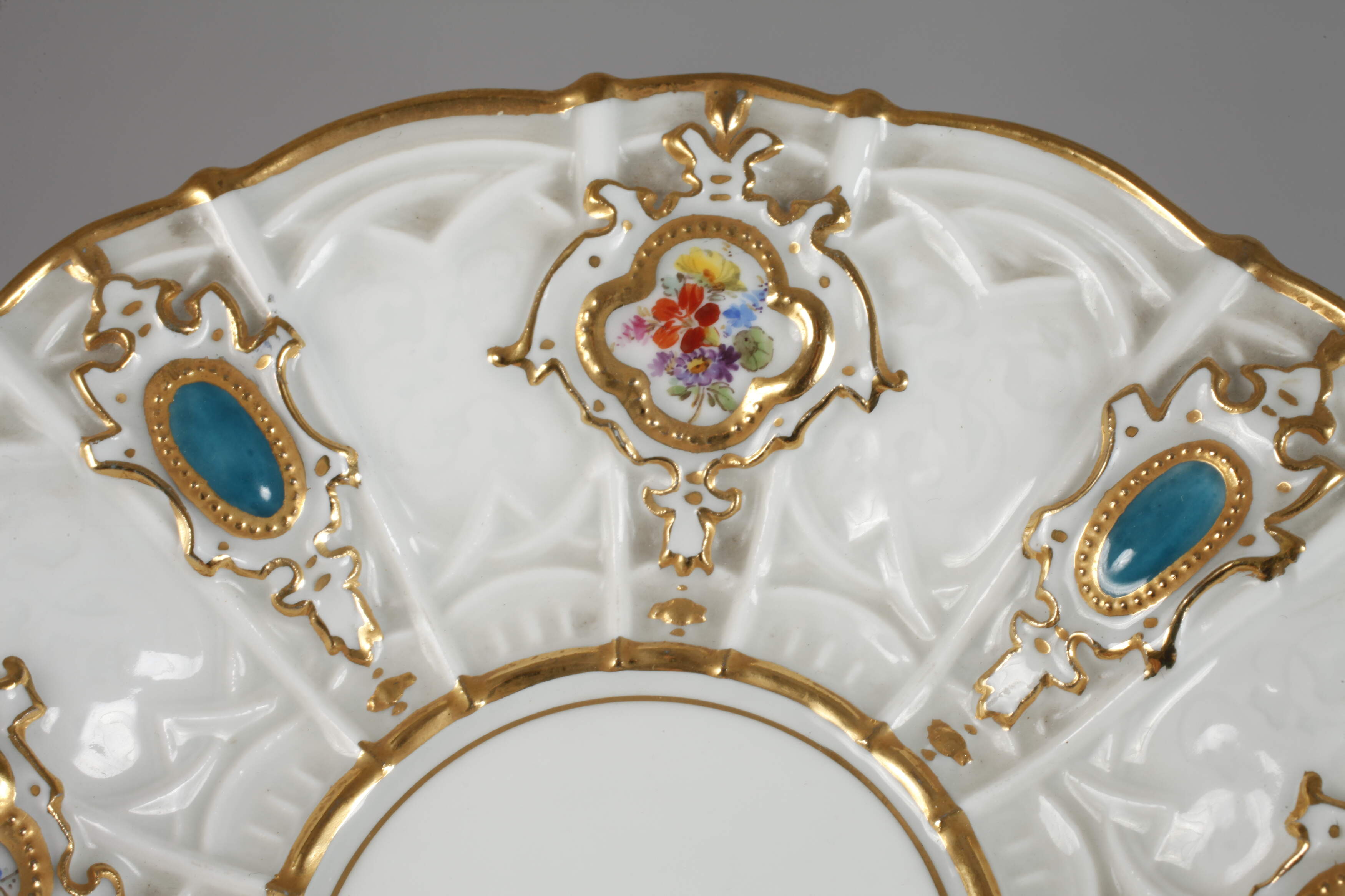 Meissen "Pressed Glass Pattern" cup and plate, - Image 5 of 6