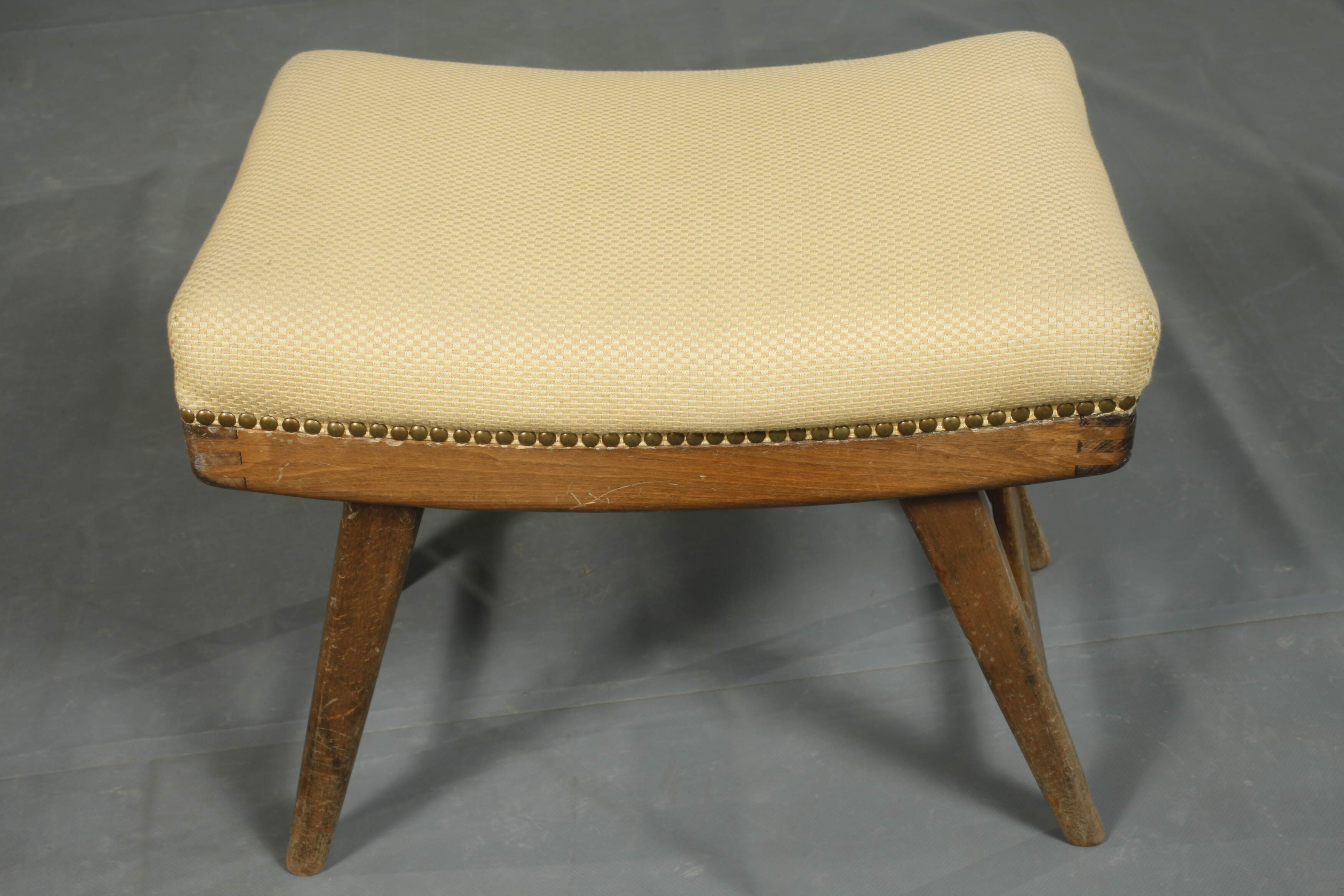 Eared back armchair with ottoman - Image 2 of 7