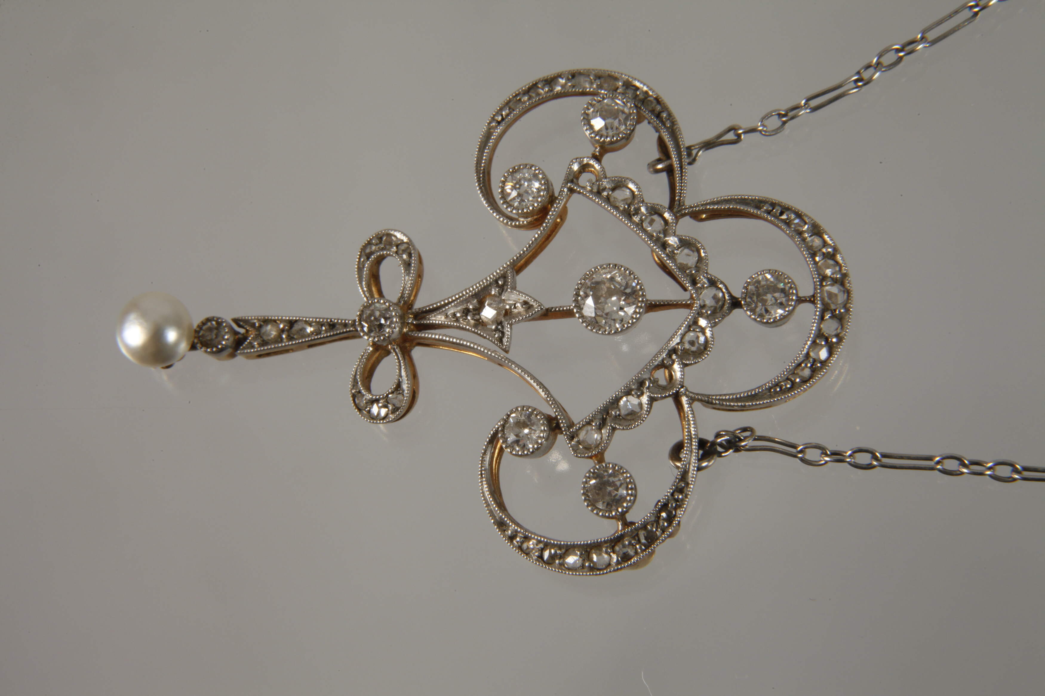 Diamond necklace Art Nouveau - Image 2 of 5