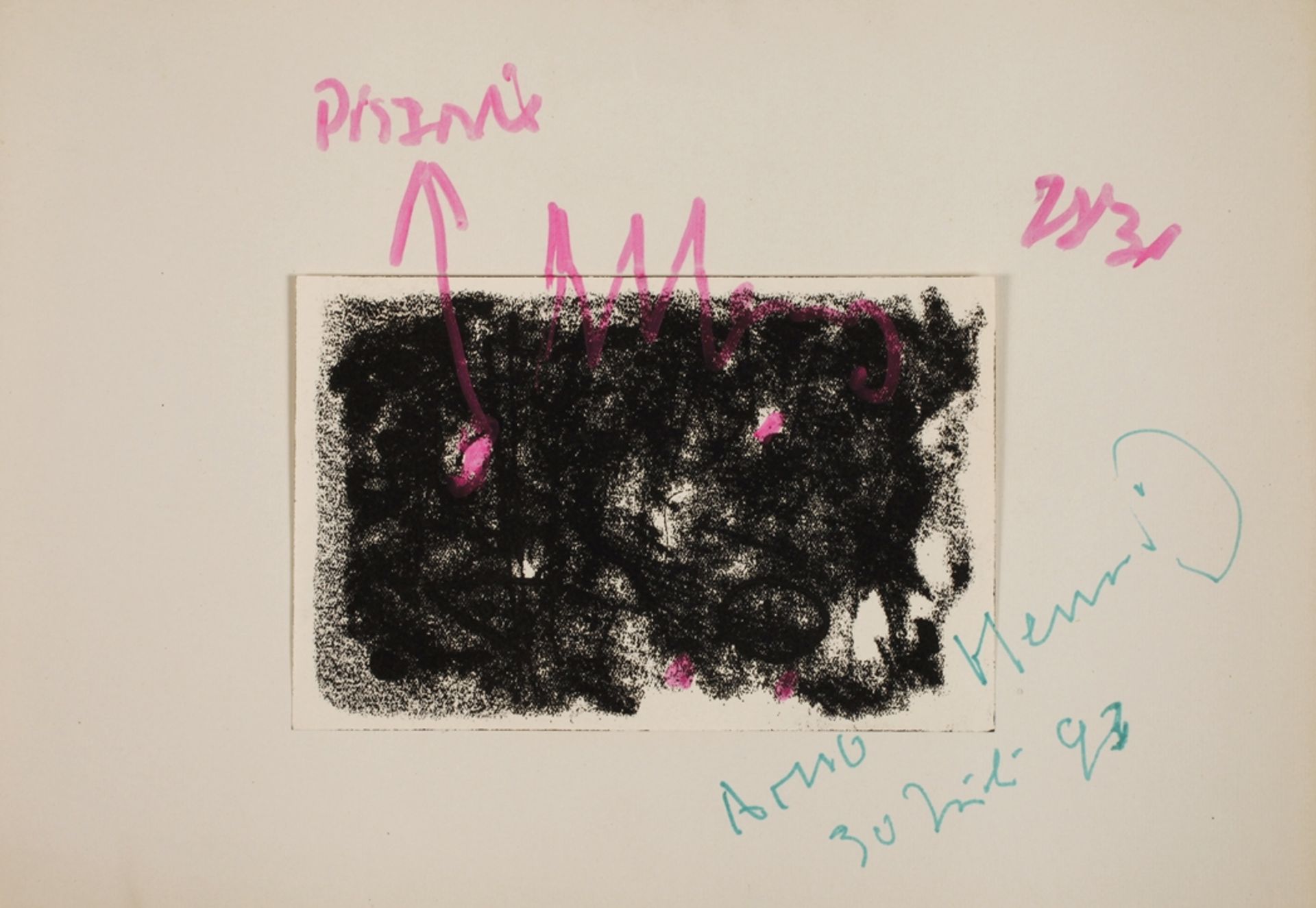 Albert Hennig, monotype with inscription