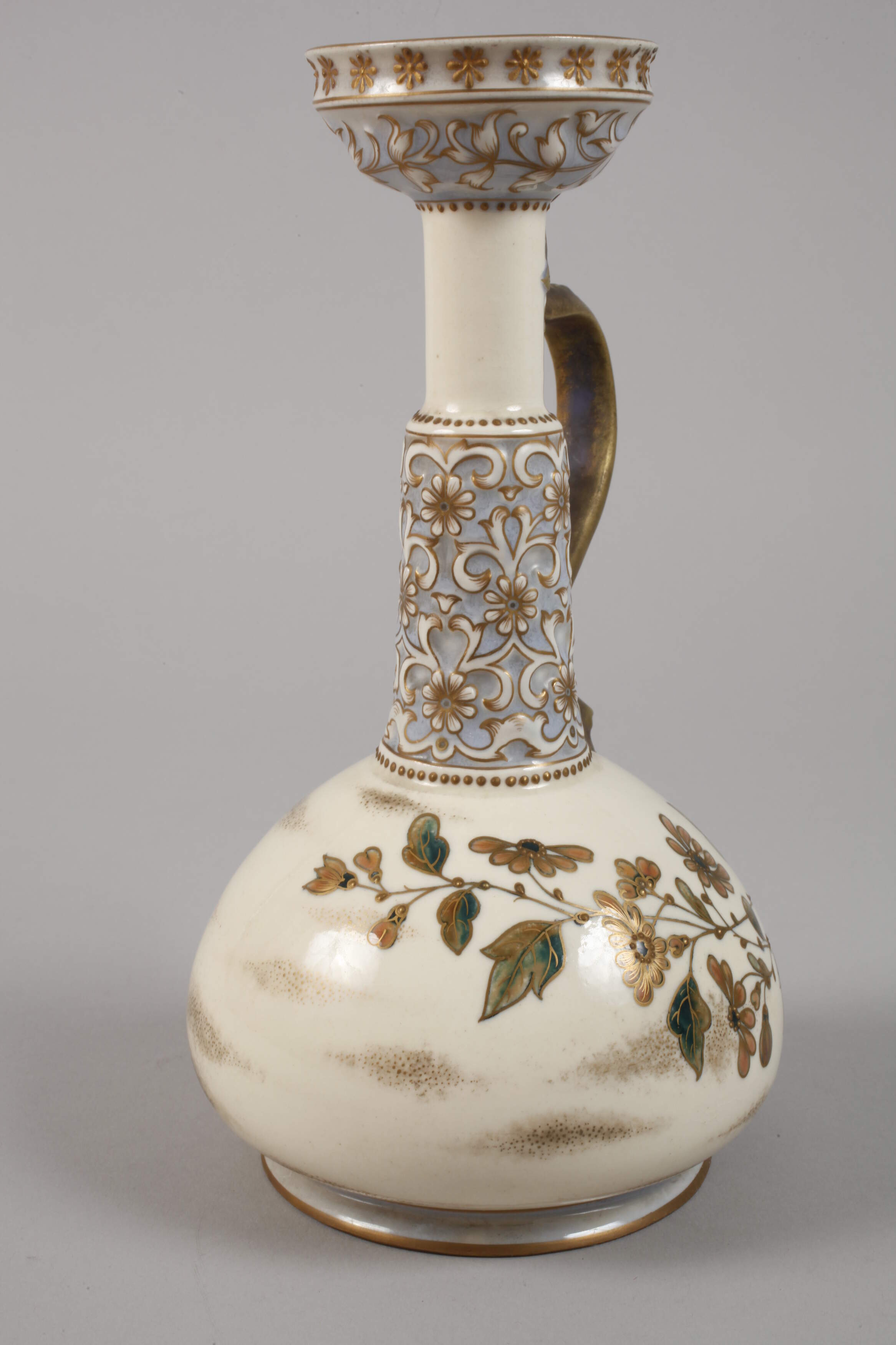 Zsolnay Pecs Hungary vase with dragon - Image 3 of 5