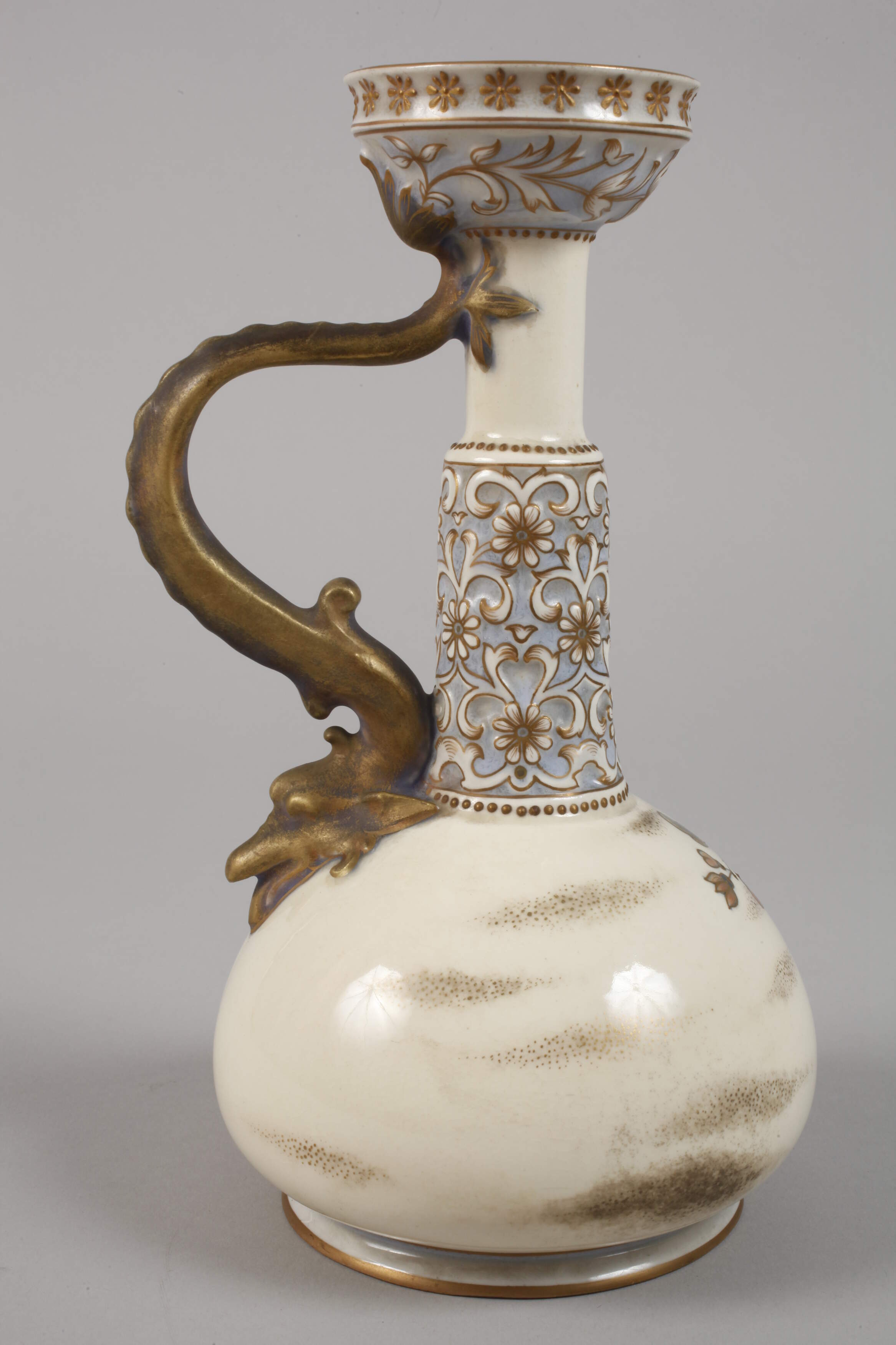 Zsolnay Pecs Hungary vase with dragon - Image 2 of 5