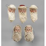 Dresden cardboard set of plastic Santas 