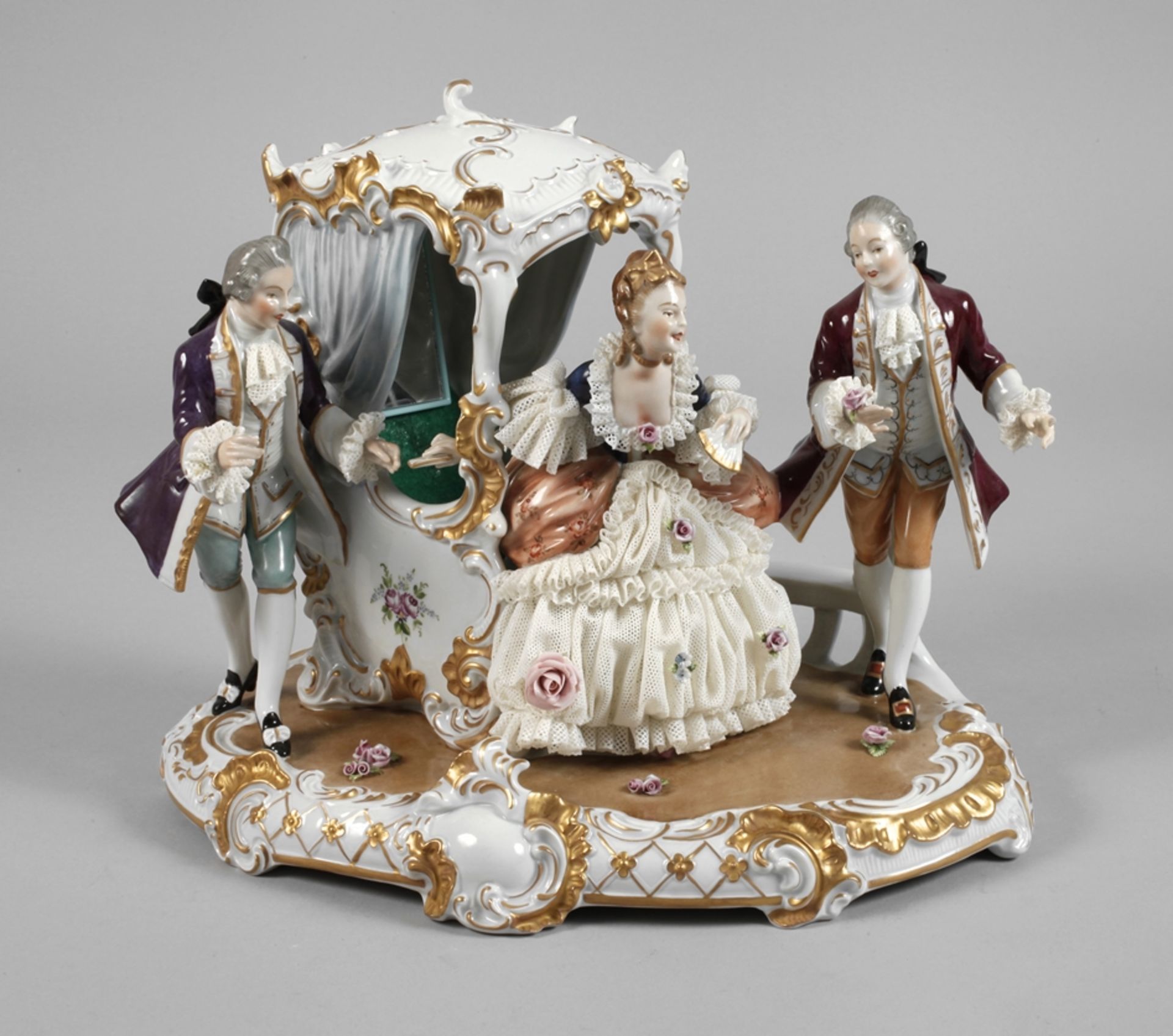 Unterweißbach Rococo group with palanquin