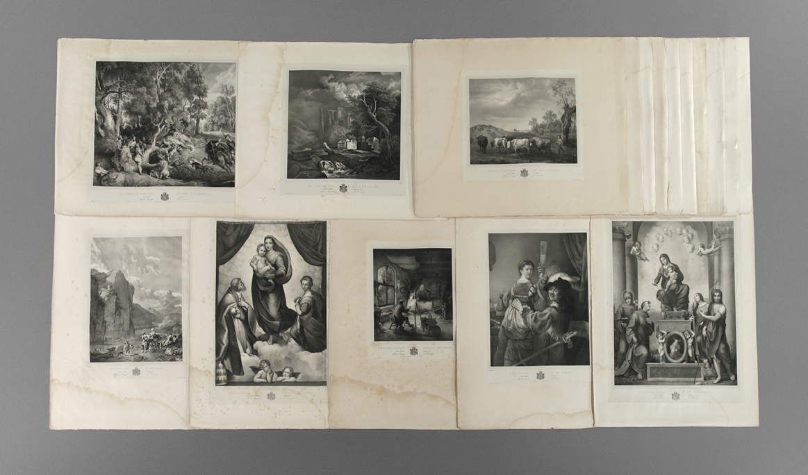 Large bundle of gallery engravings