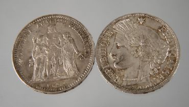 Two silver coins France