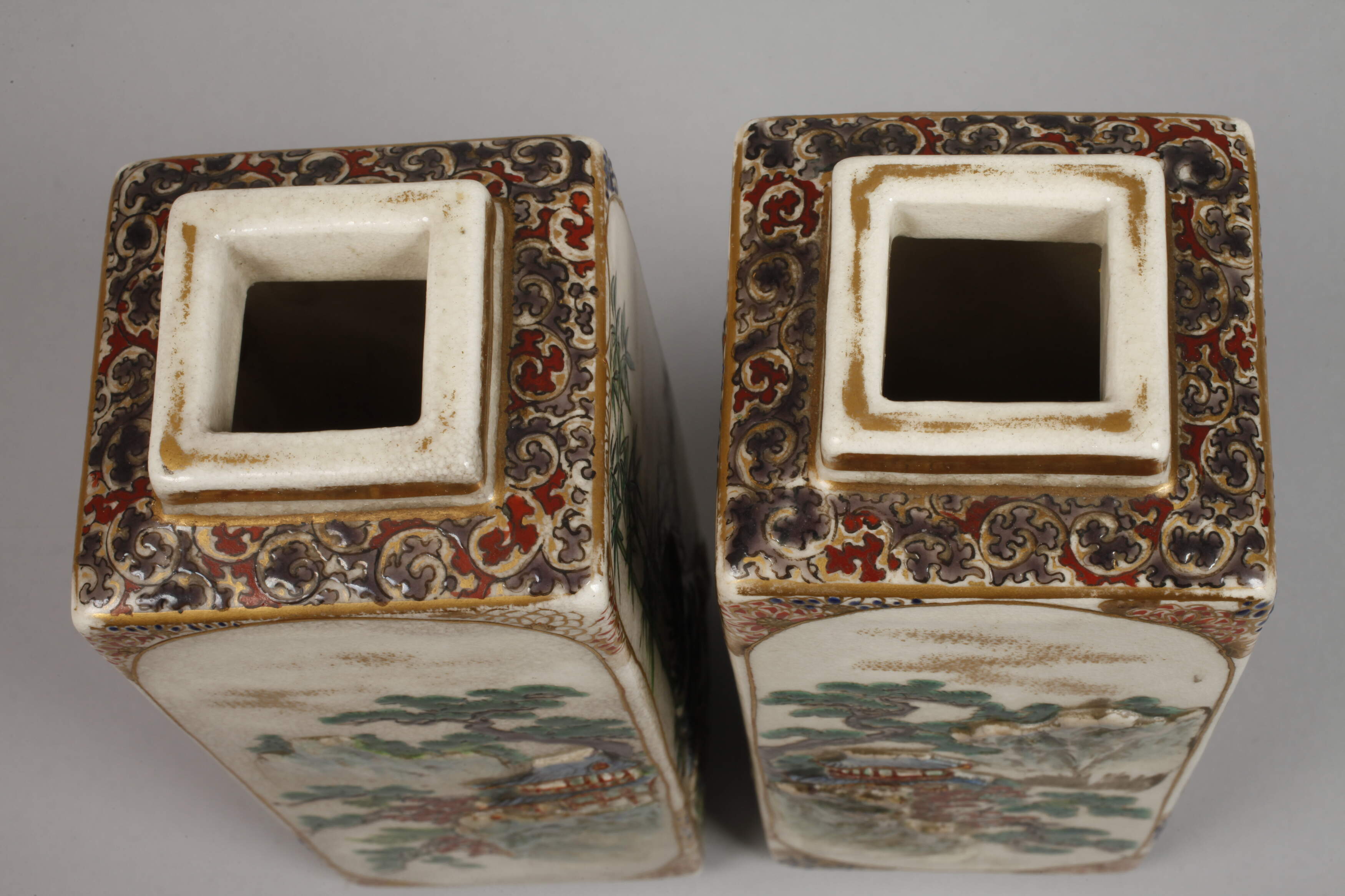 Pair of Satsuma vases - Image 7 of 7