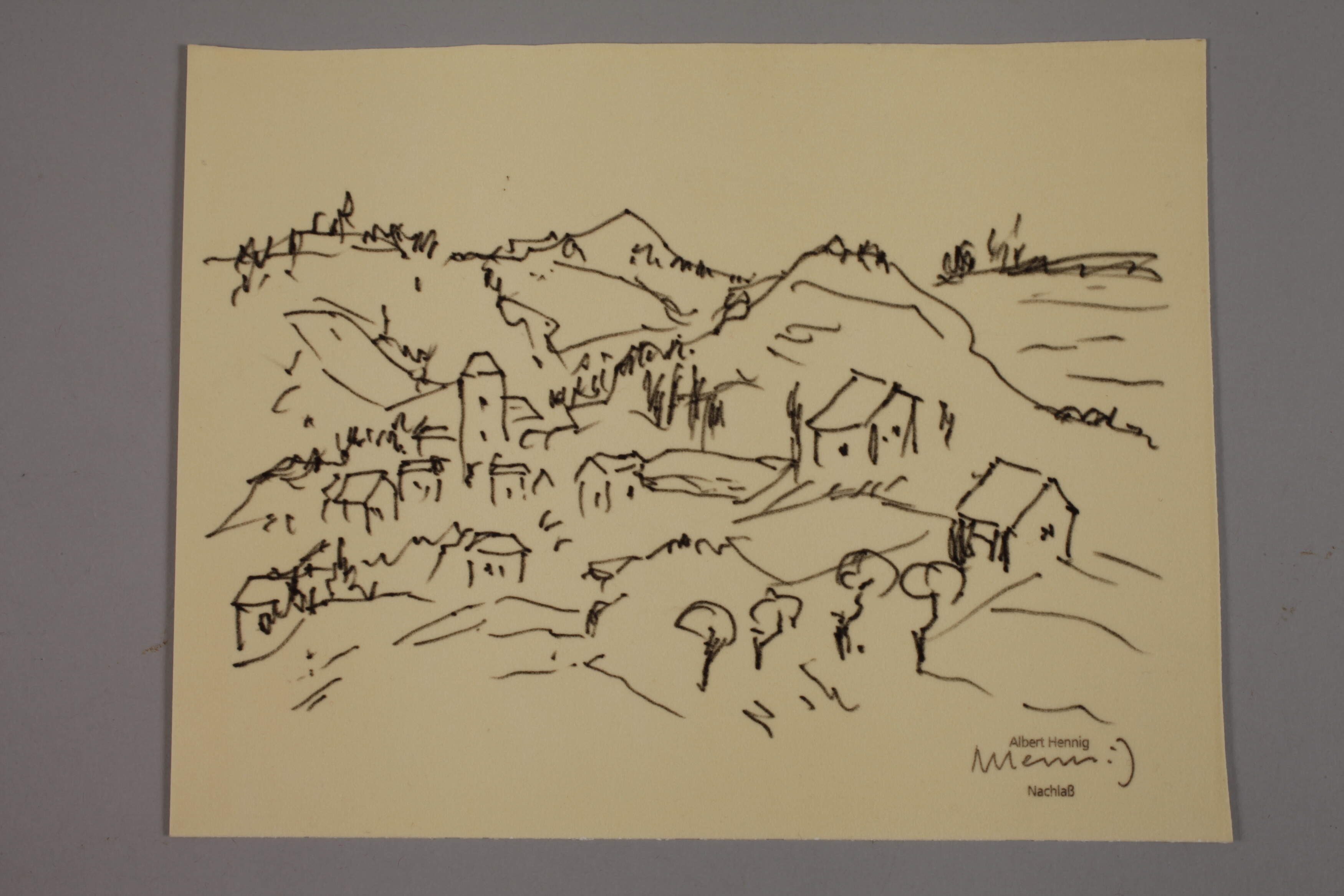 Albert Hennig, Dorf im Gebirge  - Image 2 of 3