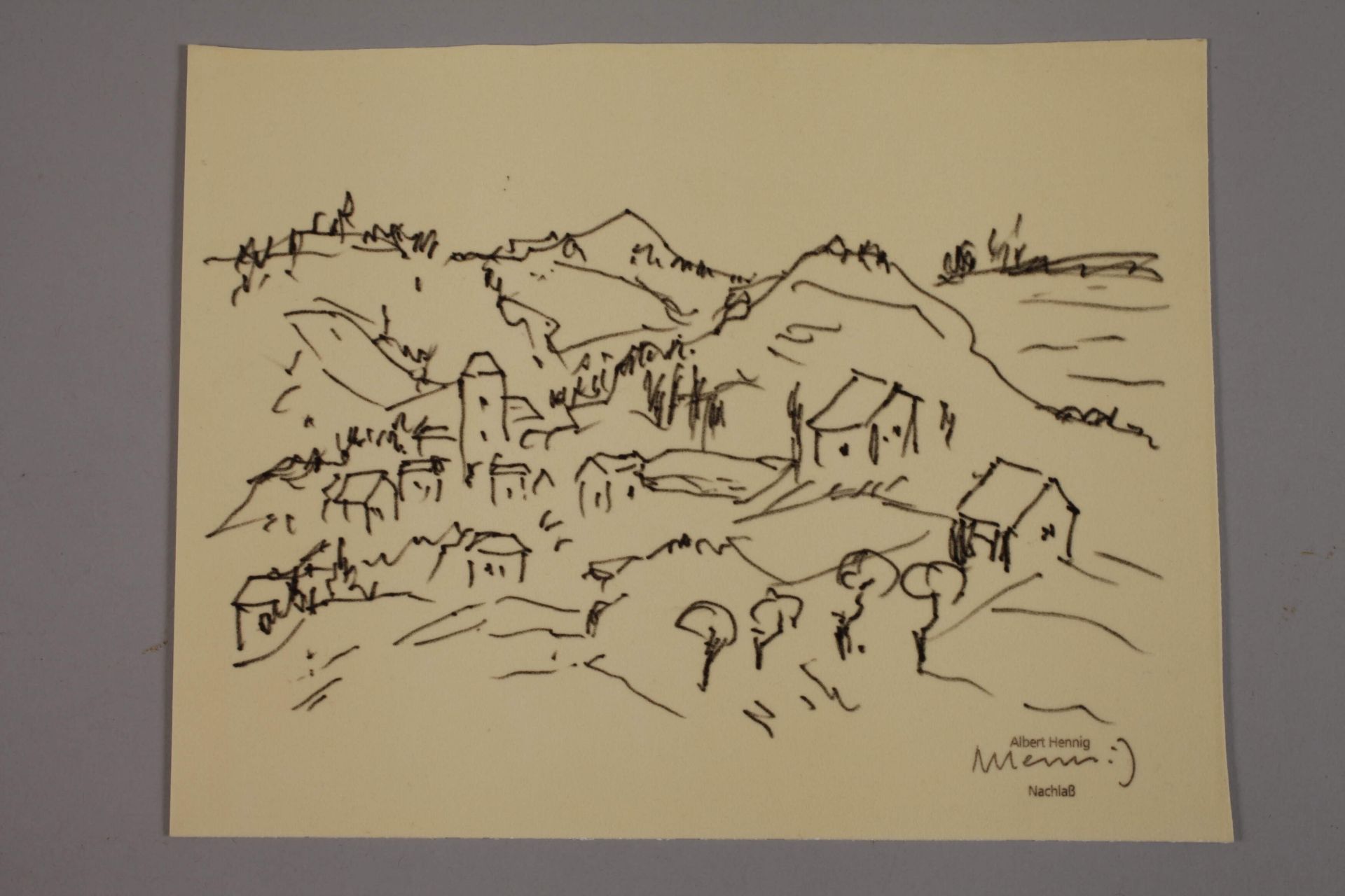 Albert Hennig, Dorf im Gebirge  - Bild 2 aus 3