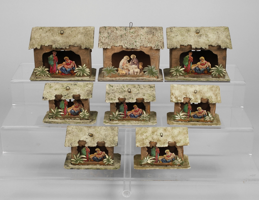 Dresden cardboard set of three-dimensional nativity scenes