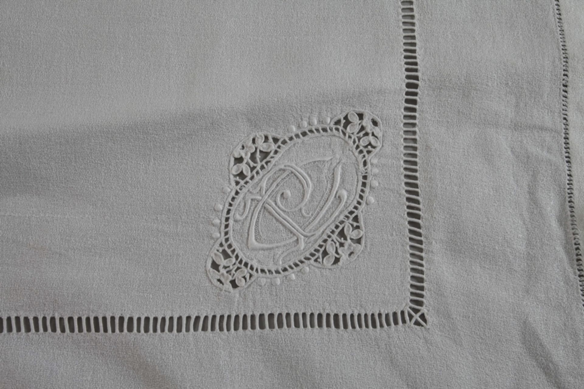 White Embroidered Table Set - Image 2 of 5