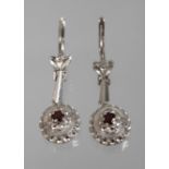 Pair of earrings with rubies