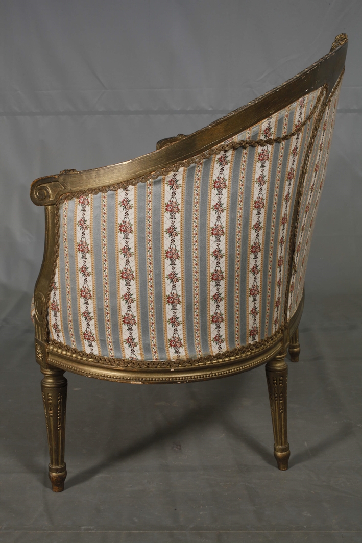 Small classicist upholstered bench - Image 5 of 7