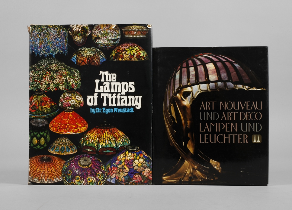 Two reference books on Art Nouveau lamps