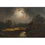 Karl Ludwig Scheins, attr., Moonlit Landscape