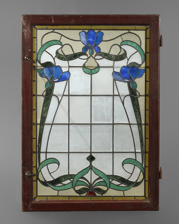 Art Nouveau window, leaded glass