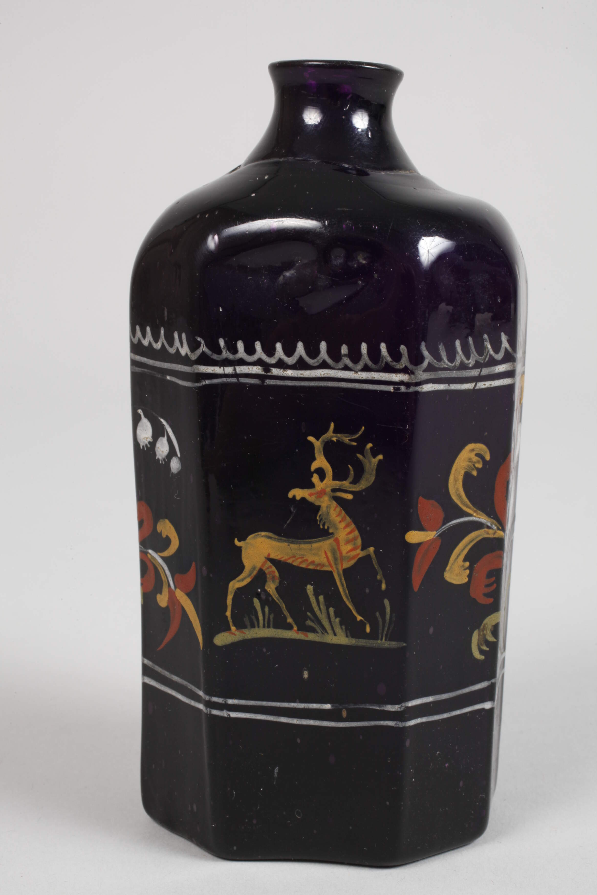 Alpine bottle with painting - Image 3 of 8