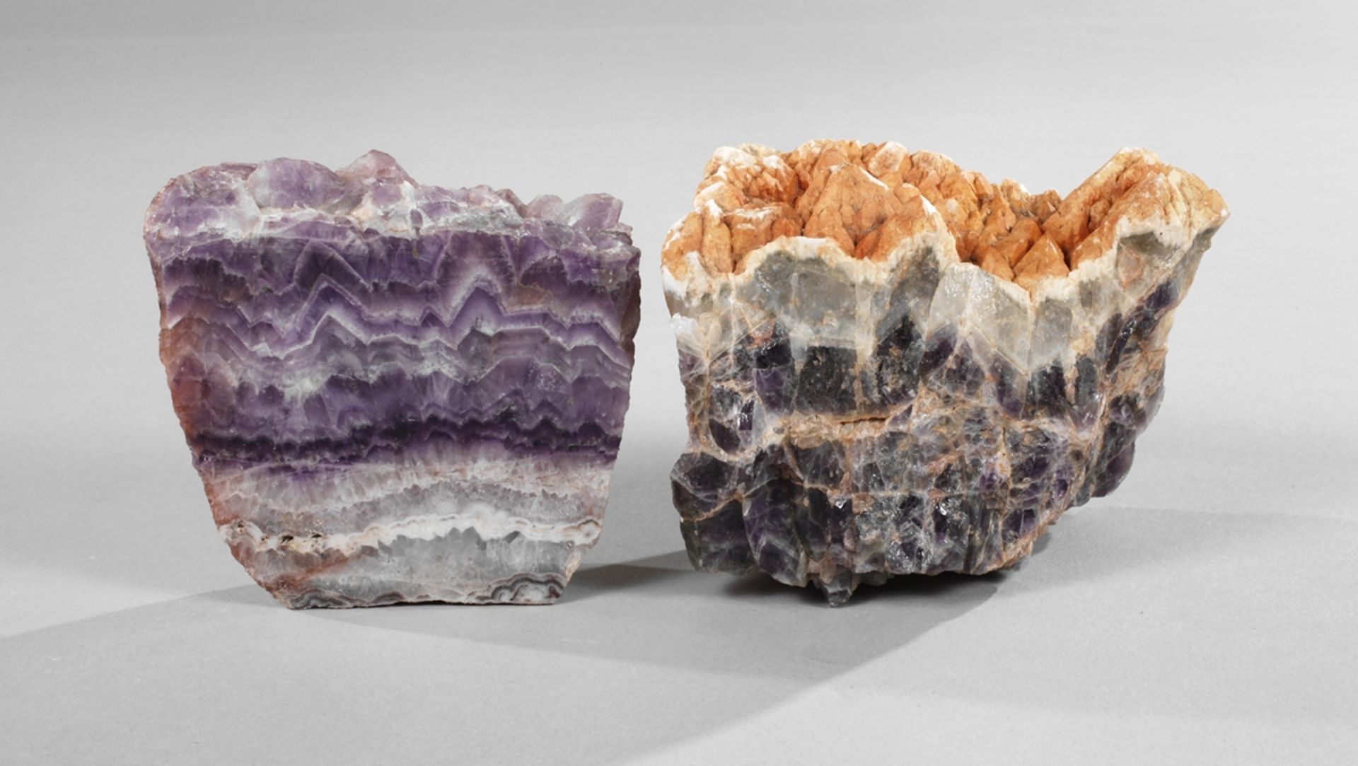 Two amethyst specimens