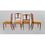 Four English parlour chairs
