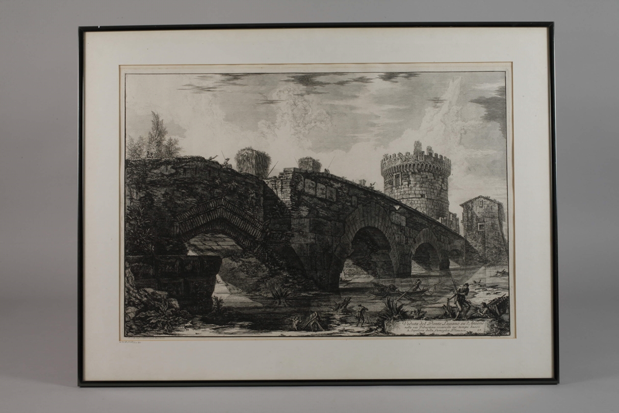 Giovanni B. Piranesi, Veduta del Ponte Lugano - Image 2 of 4