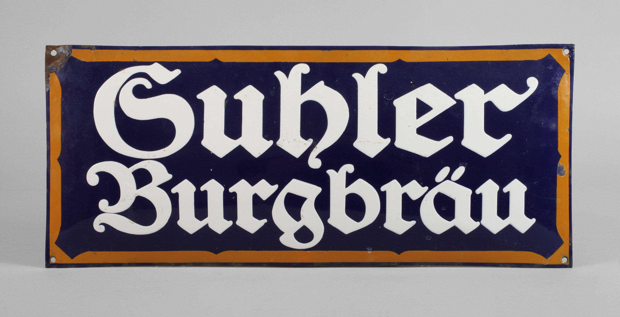 Emailleschild Suhler Burgbräu