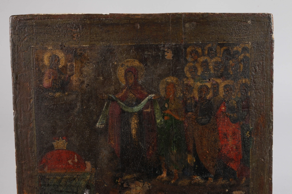 Icon of Our Lady of Pokrov - Image 2 of 4