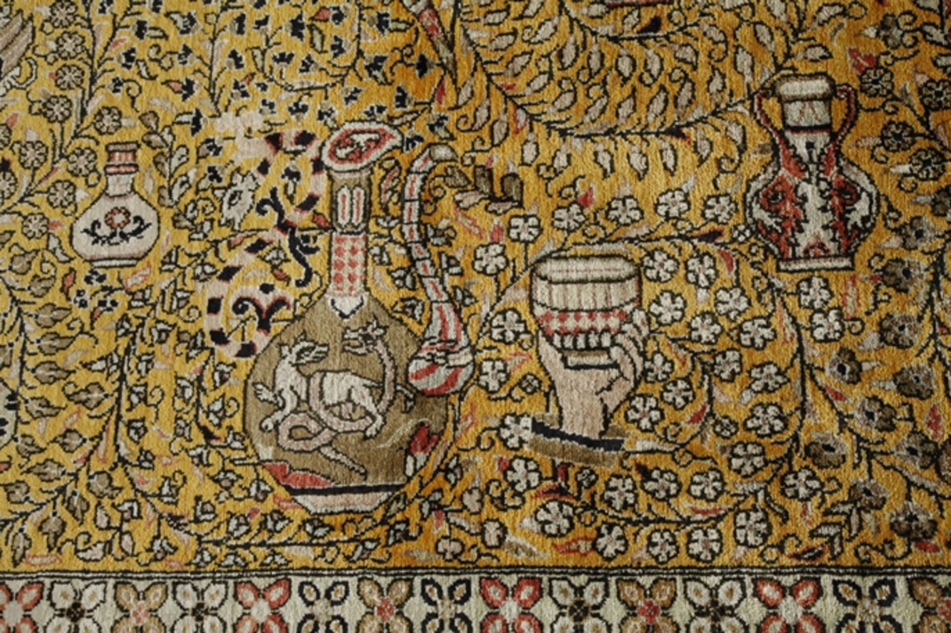 Silk carpet Hereke - Image 2 of 5