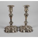 Silver pair of candlesticks Tiffany