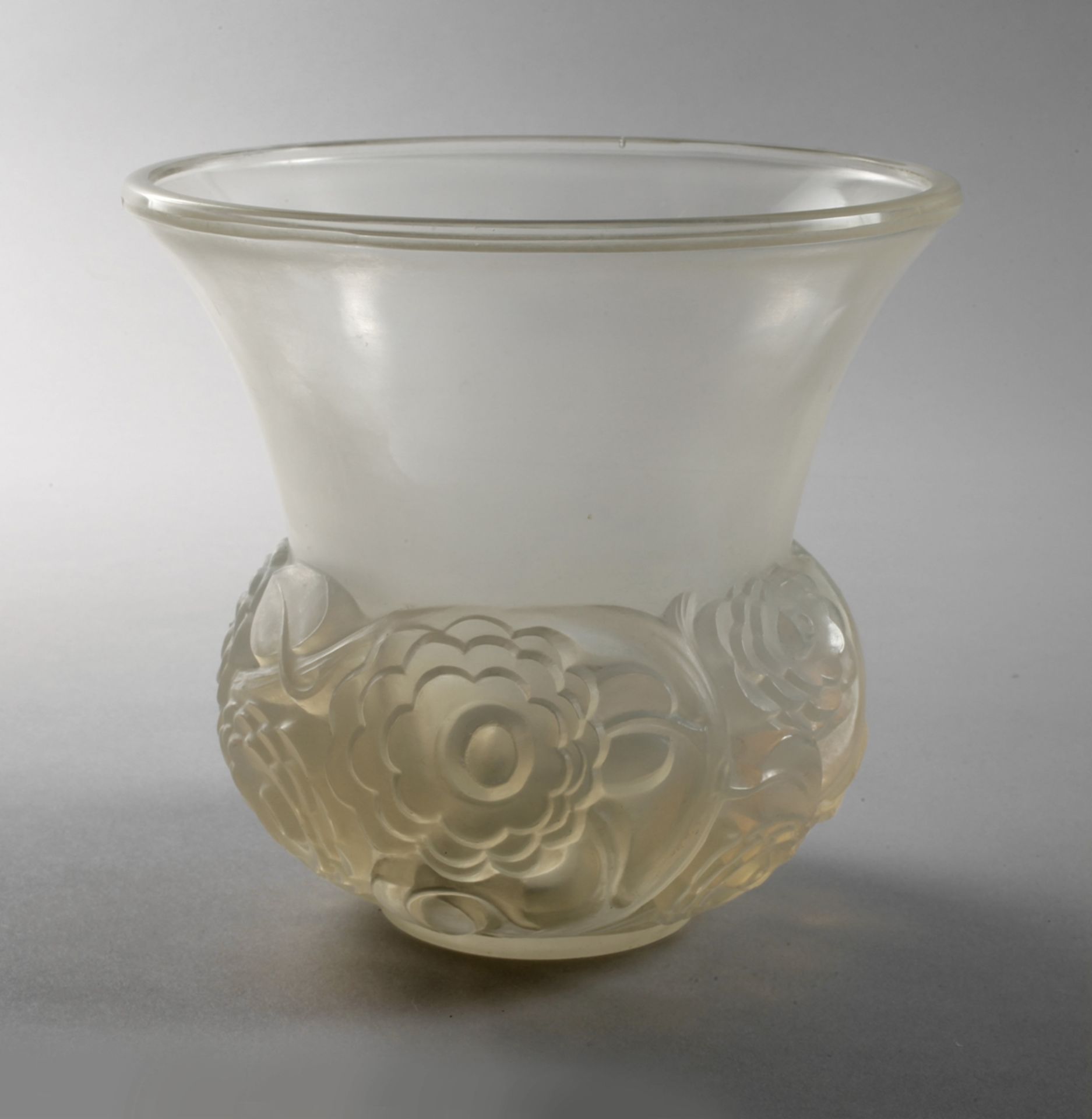 René Lalique opal glass vase