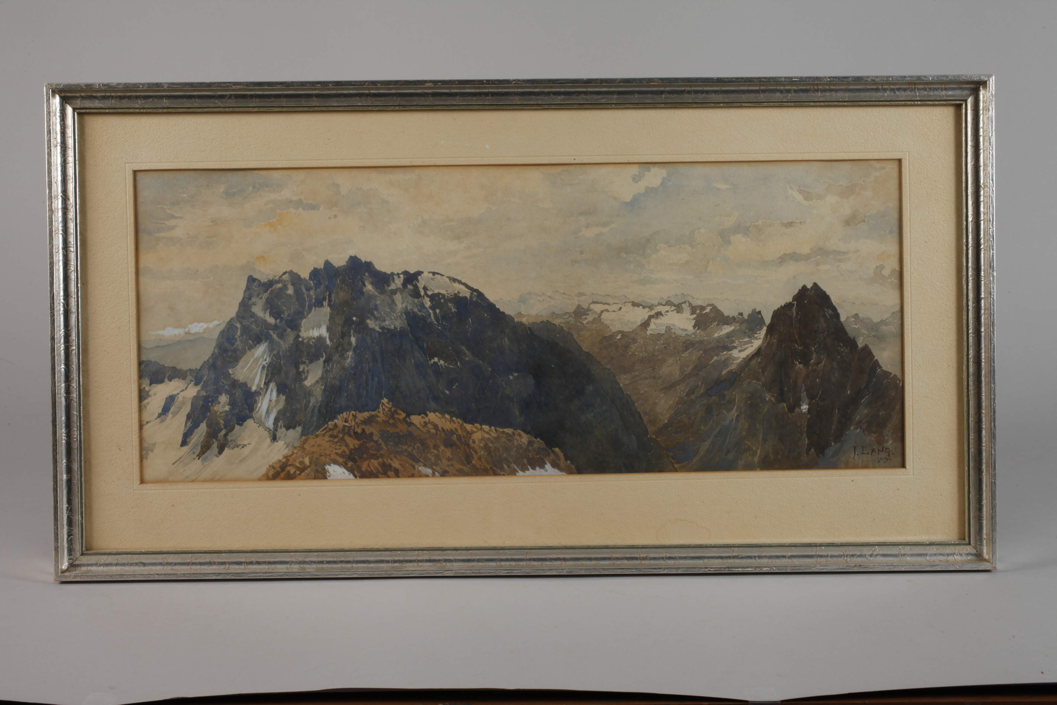 Josef Adolf Lang, attr, Two mountain landscapes - Image 2 of 5