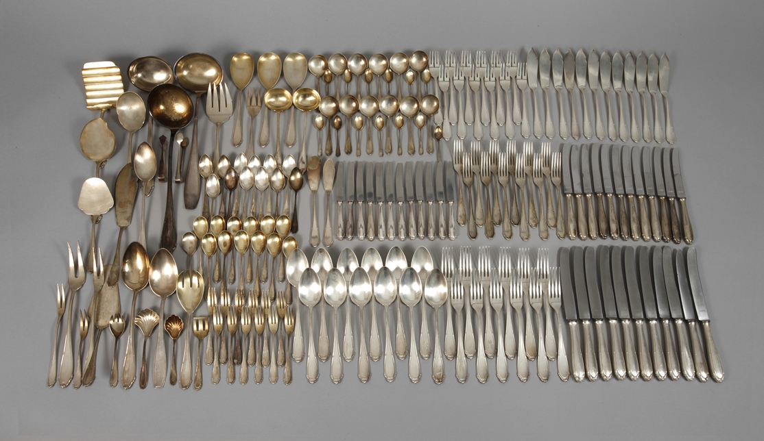 Large silver cutlery set