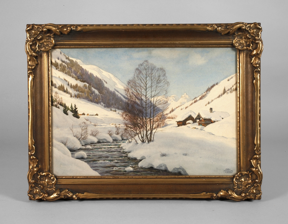 Carl Kessler, Dreamy alpine winter scene