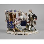 Volkstedt Rococo couple with sedan chair
