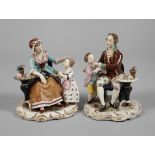 Volkstedt pair of rococo groups Family Happiness