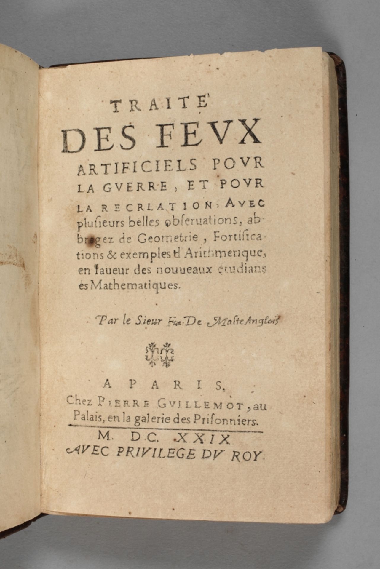 Traité des Feux artificiels pour la Guerre 1640