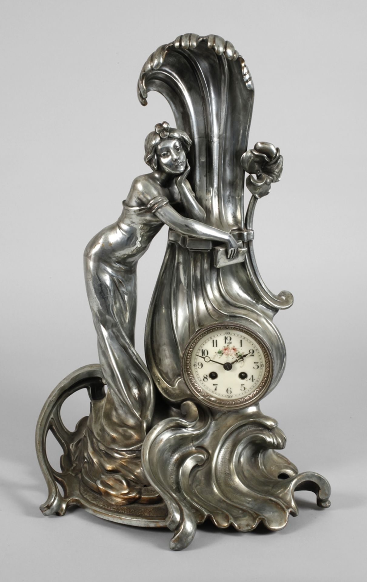 Large Art Nouveau figure pendulum