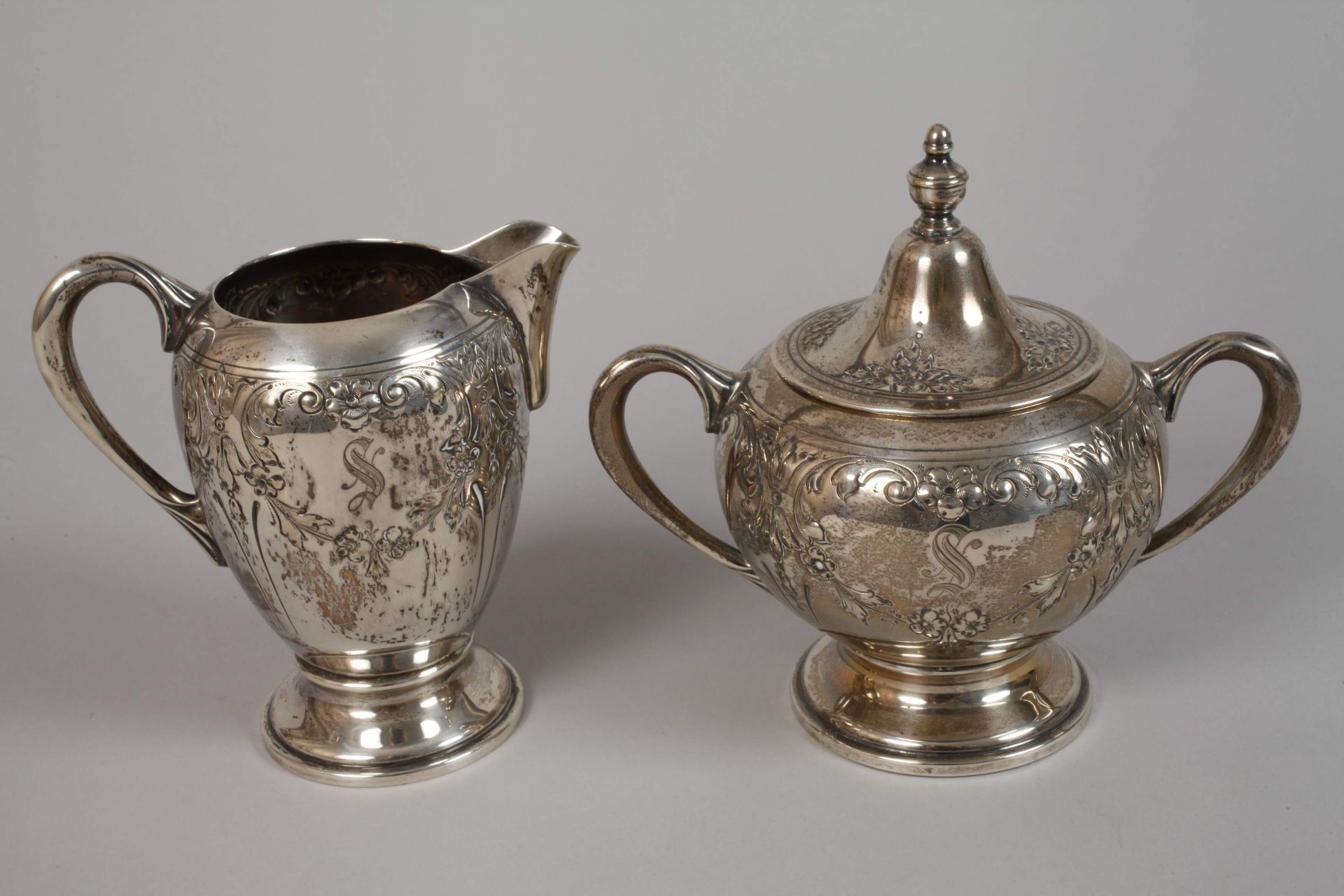 Fabergé large silver coffee/tea set - Image 11 of 14