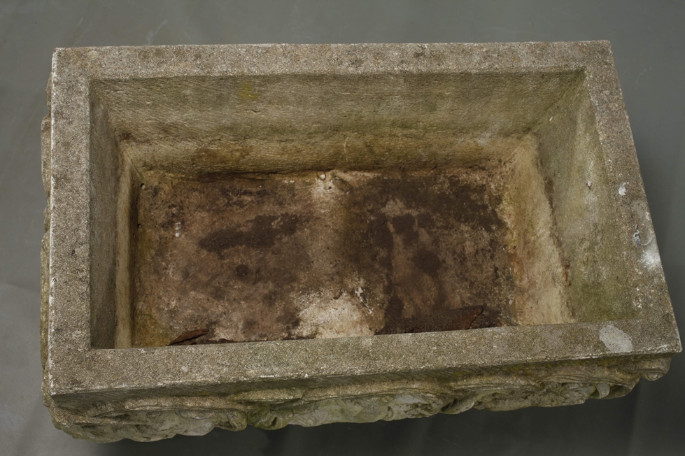 Cast stone plant bowl - Image 3 of 5